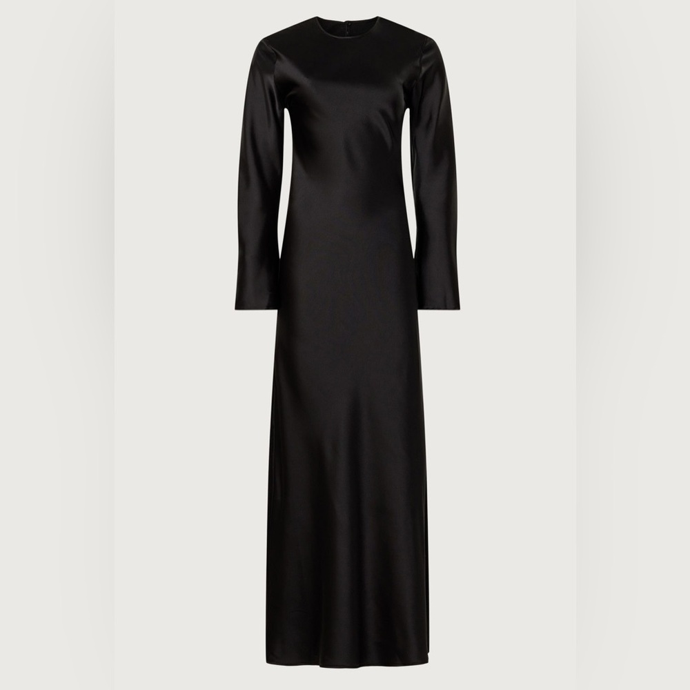 DELFI Collective Long Sleeve Satin Gown, M - Picture 3 of 11